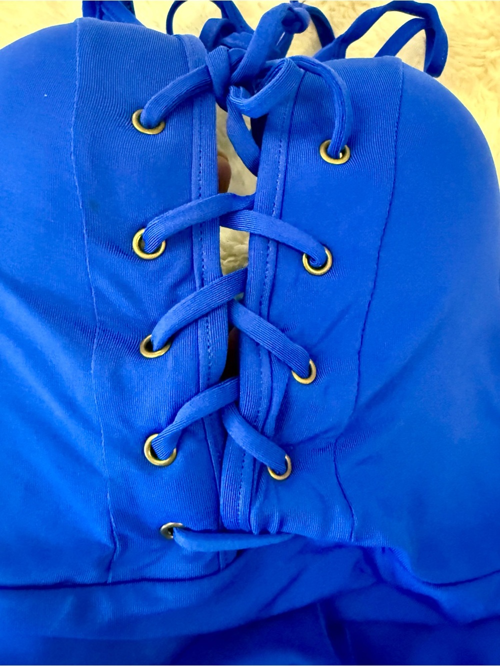 Jets by Jessika Allen Royal Blue Lace Up One Piece Swimsuit #beachwear - Picture 2 of 9
